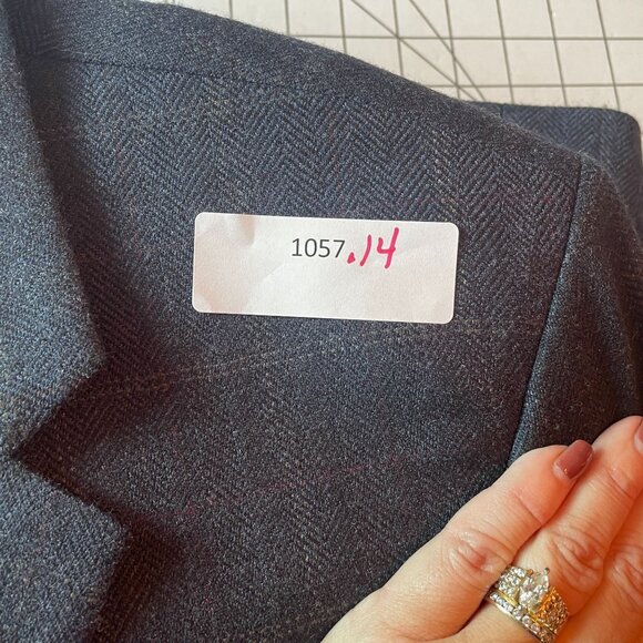 Mens Two-Button Wool Blazer With Checkered Pattern - 40R Lauren Ralph Lauren - Picture 14 of 14